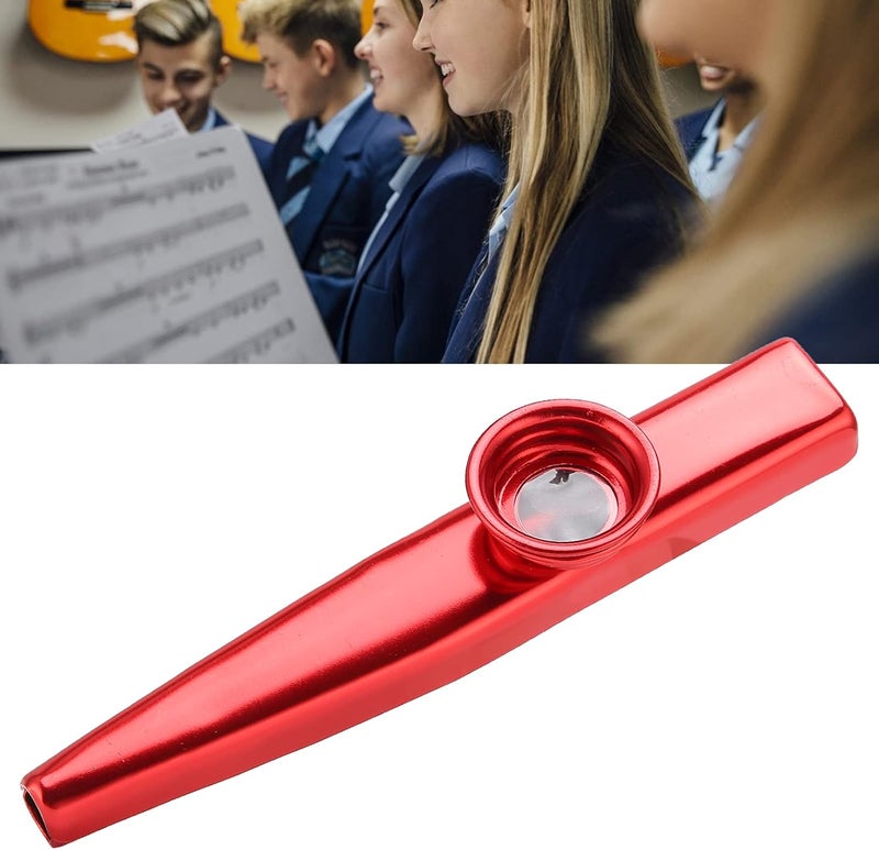 woobles Kazoo Musical Instrument, Easy To Learn Metal Tone Harmonica, Good Companion For Guitar Ukulele Violin, For Use For Music Lovers. (Red) - Image 5
